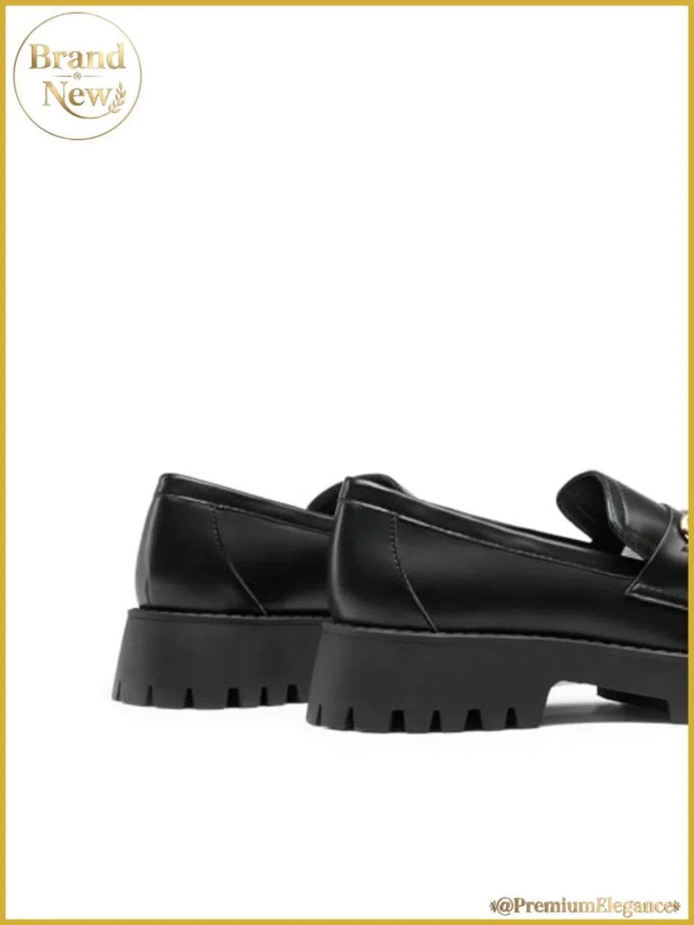 Platform Chunky Loafers Slip-On Faux Leather Women's Shoes